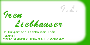 iren liebhauser business card